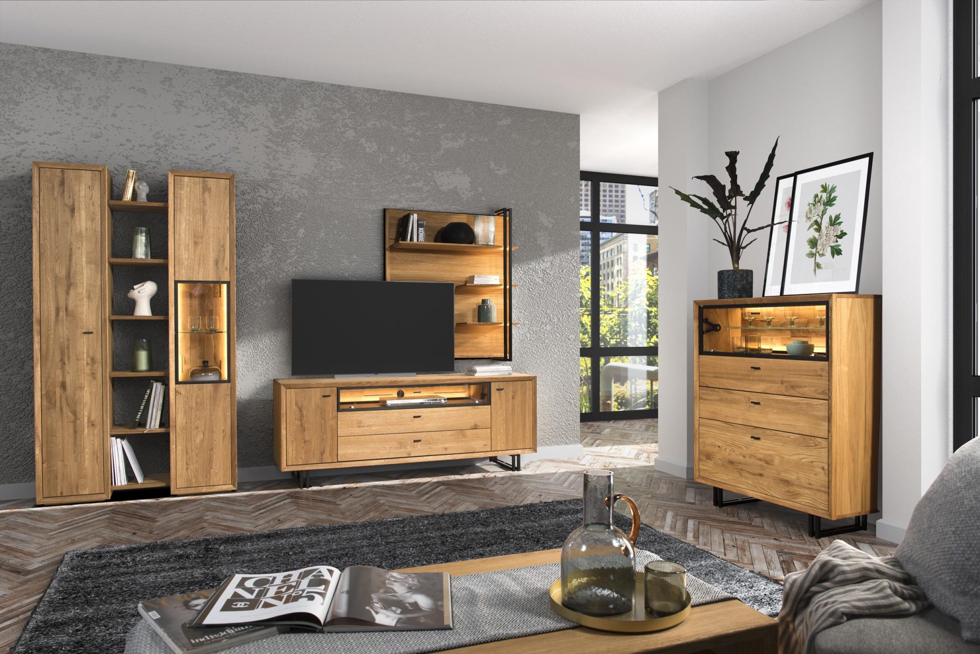 Meble-do-Salonu-Vigo-Witryna-Komoda Meble-do-Salonu-Vigo-Witryna-Komoda