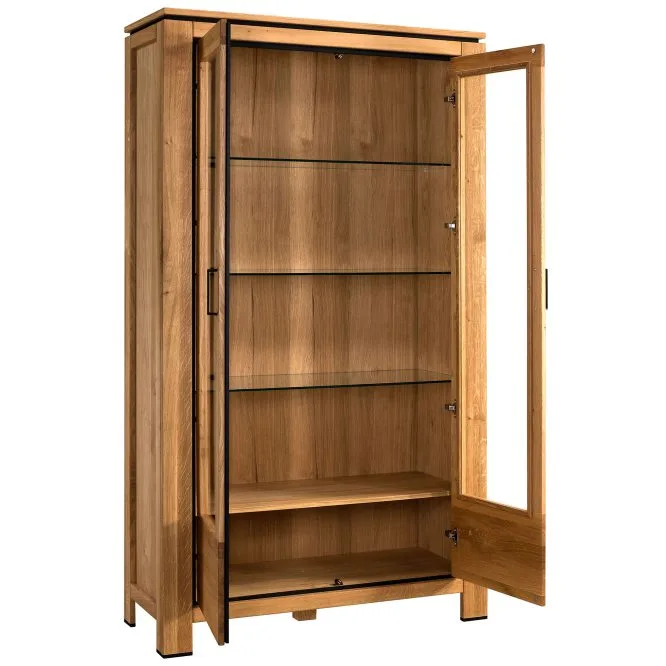 Dębowa Witryna 2 Drzwi Faro II Typ 12