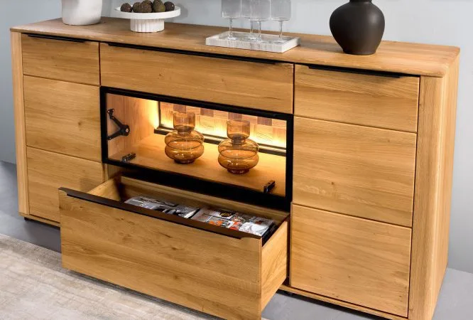 Niska Drewniana Komoda Luna Typ 49 – detal
