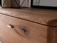 Komoda z szufladami dąb craft z metalowym uchwytem